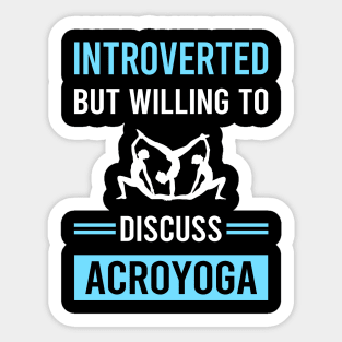 Introverted Acroyoga Acro Yoga Sticker